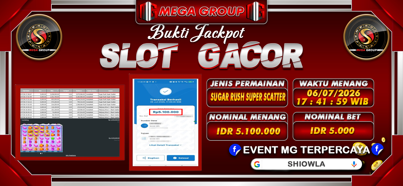 Bukti JP situs Shiowla hari Rabu, 08 Juli 2026